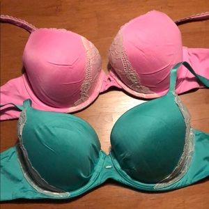Two Victoria’s Secret bras. Size 34C.